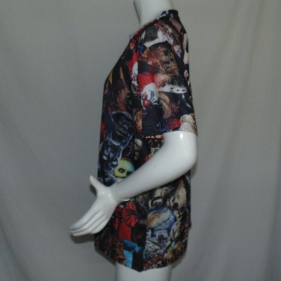 Horror Movie Villans Tee, M Collage, Short sleeve, Multicolor, Slashers, T-shirt - Picture 6 of 11